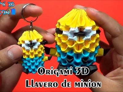 Origami 3D Llavero de minion y Mini Minion