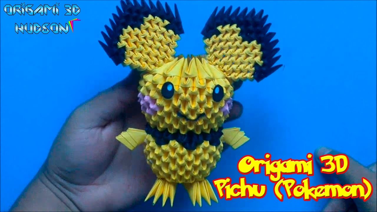 Origami 3D Pichu Pokemon