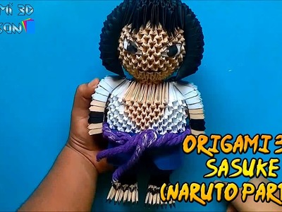Origami 3D Sasuke (Naruto Parte 1)