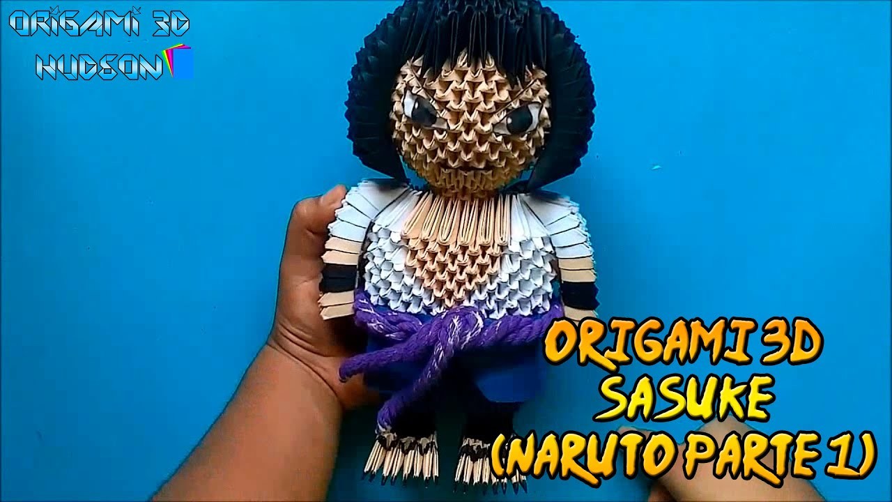 Origami 3D Sasuke (Naruto Parte 1)