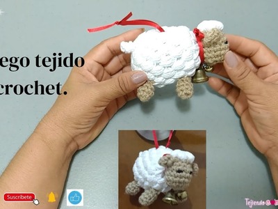 Borrego tejido a crochet #crochet #tejido #fácil #moda