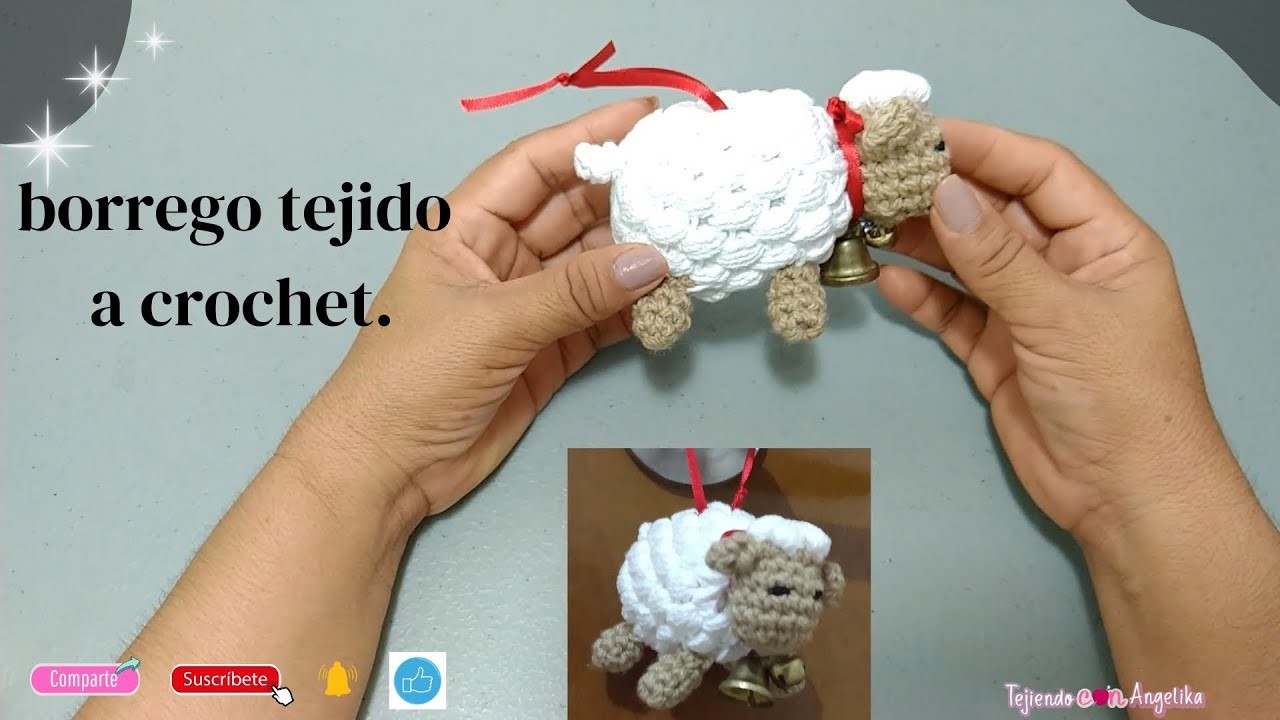 Borrego tejido a crochet #crochet #tejido #fácil #moda