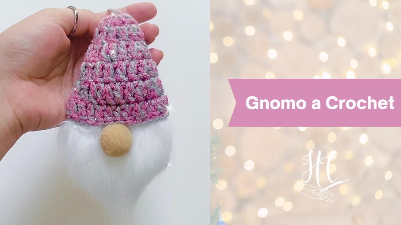 GNOMO AMIGURUMI: Adorno Navideño paso a paso | Tutoria Hebras Crochet