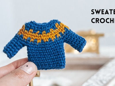 Teje un sweater con jacquard en crochet | miniatura