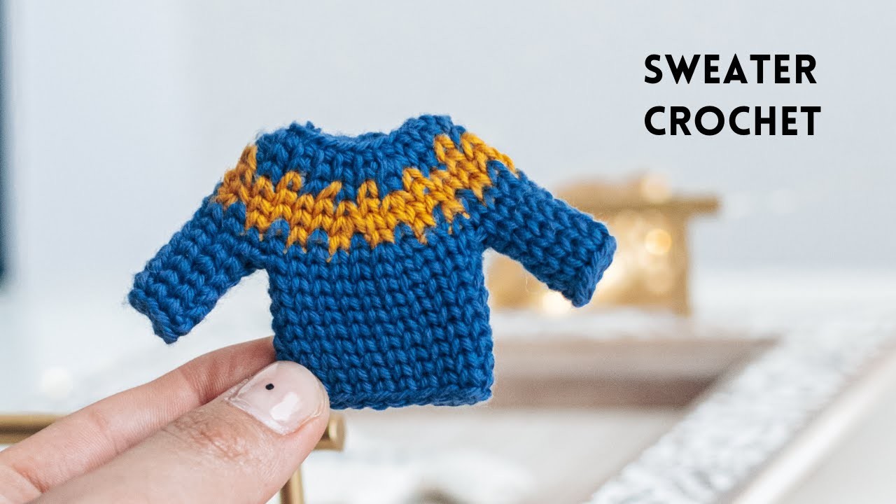 Teje un sweater con jacquard en crochet | miniatura