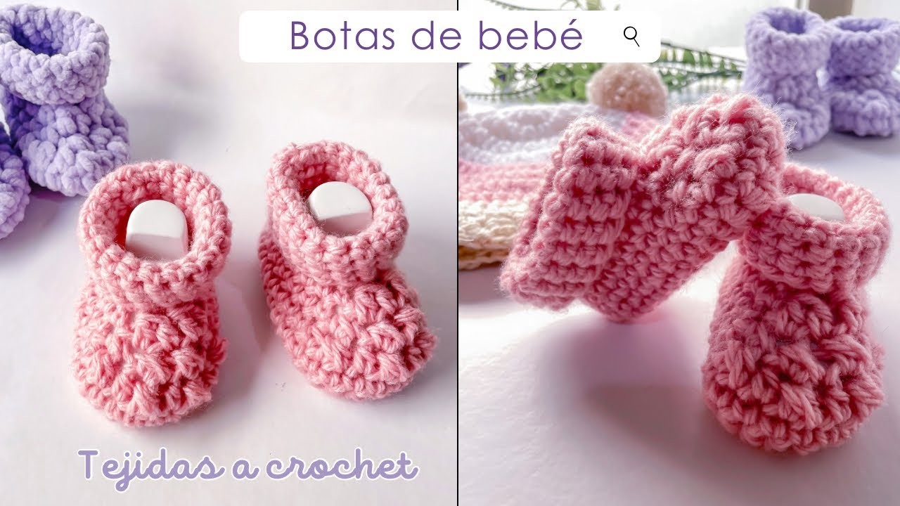 ????Tutorial Botas de Bebe tejidas a Crochet MUY FACILES-Tres tallas Paso a paso????Baby shoes