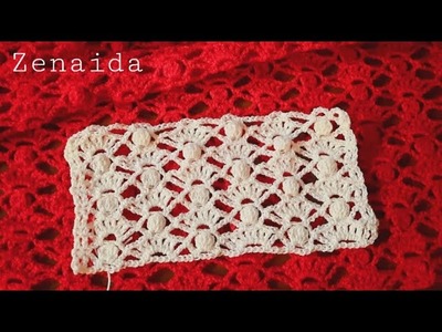 Aprende Puntada para Bufanda, Rebozo, Chal o blusa muchas opciones a #crochet #zenaida