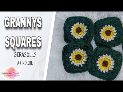 Cómo Tejer GRANNYS SQUARES FACIL,a crochet????