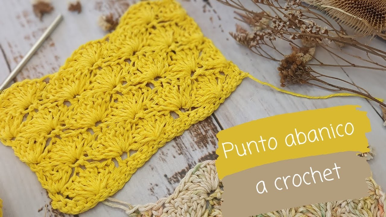 Punto abanico a crochet super fácil!!!