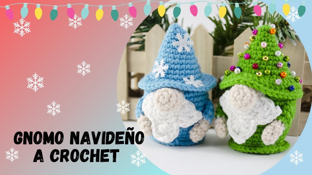 ????????Tutorial Crochet Gnomo Navideño.Amigurumi Duende Navideño.Amigurumi Crochet Gnomo.Crochet Navidad