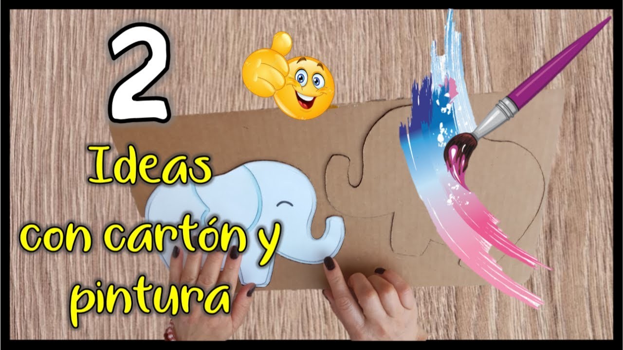 2 IDEAS FÁCILES CON CARTÓN Y PINTURA - Manualidades con reciclaje - crafts with cardboard