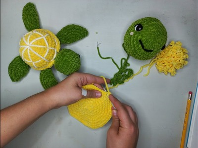 PARTE 1 I Tortuga cabeza y aletas I Alumnas Curso Amigurumi I Apoyo patrón