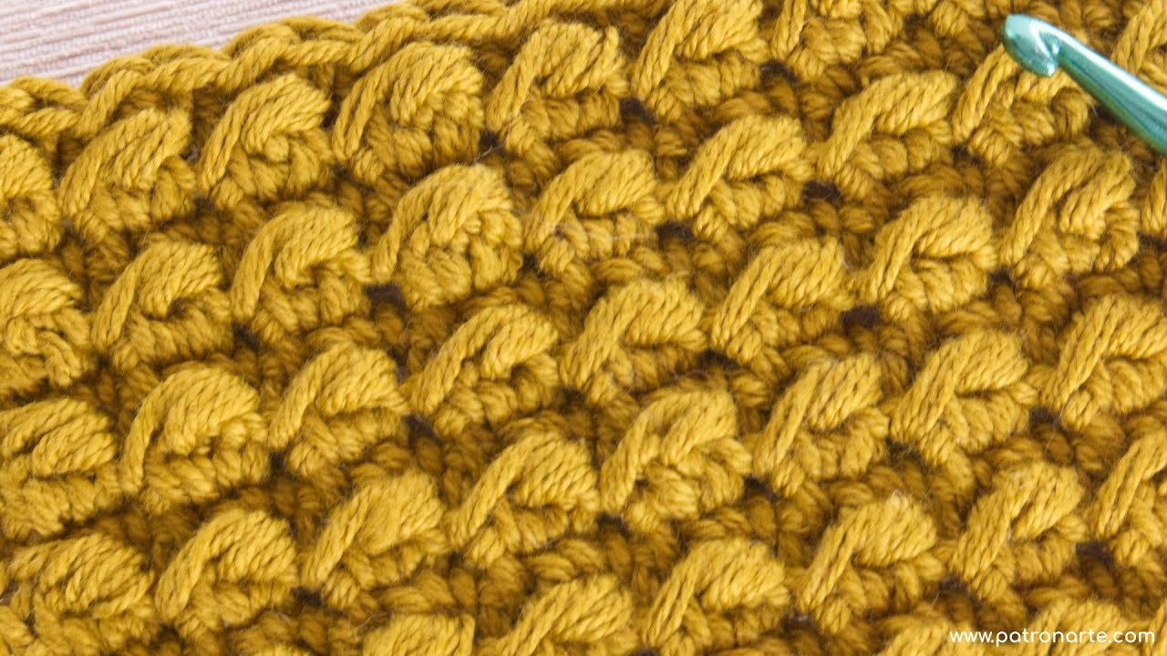 Cómo Tejer el Punto Mora de Crochet Ganchillo Paso a Paso con Aumentos y Disminuciones explicados
