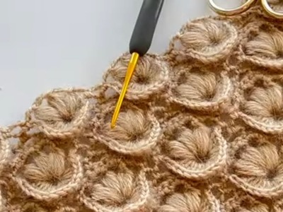Hermosa puntada para mantas en crochet paso a paso nivel básico y fácil de hacer