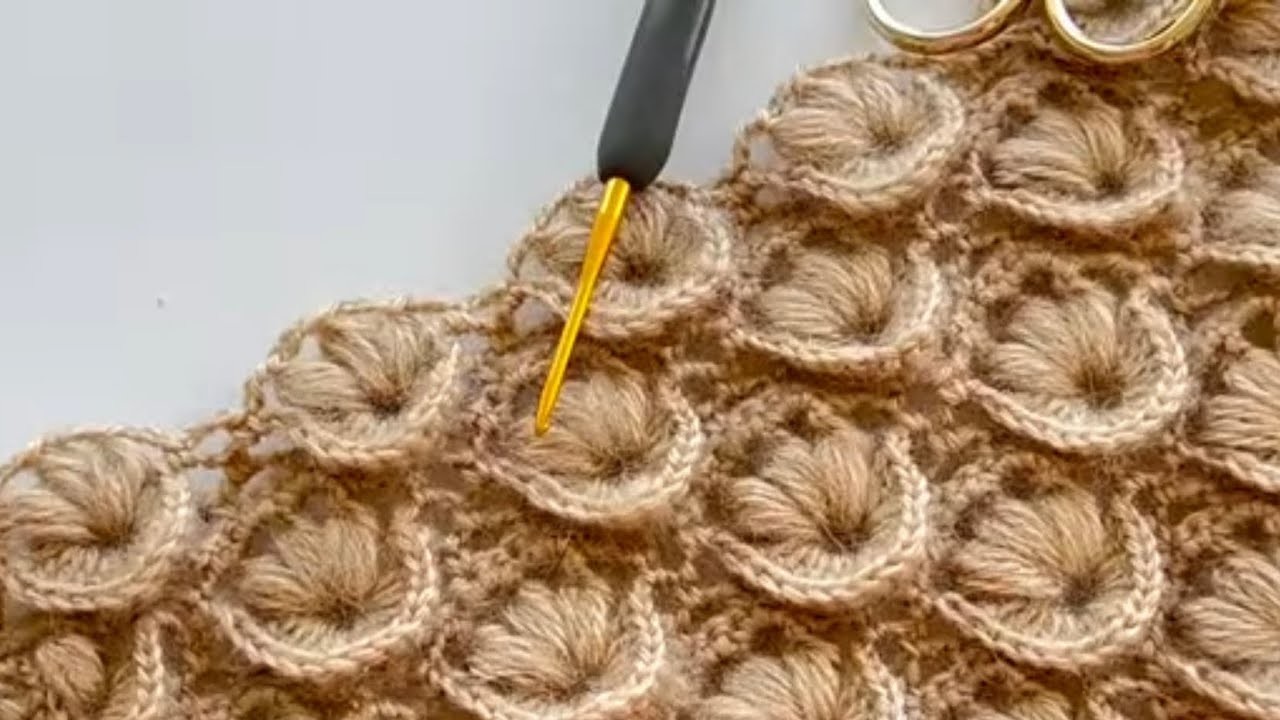 Hermosa puntada para mantas en crochet paso a paso nivel básico y fácil de hacer