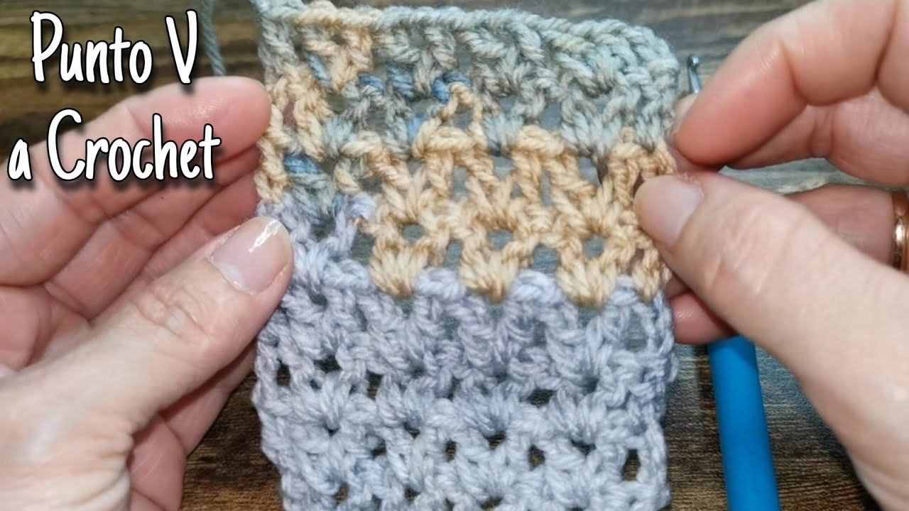 ????Cómo Tejer el punto V o Cuerda a CROCHET