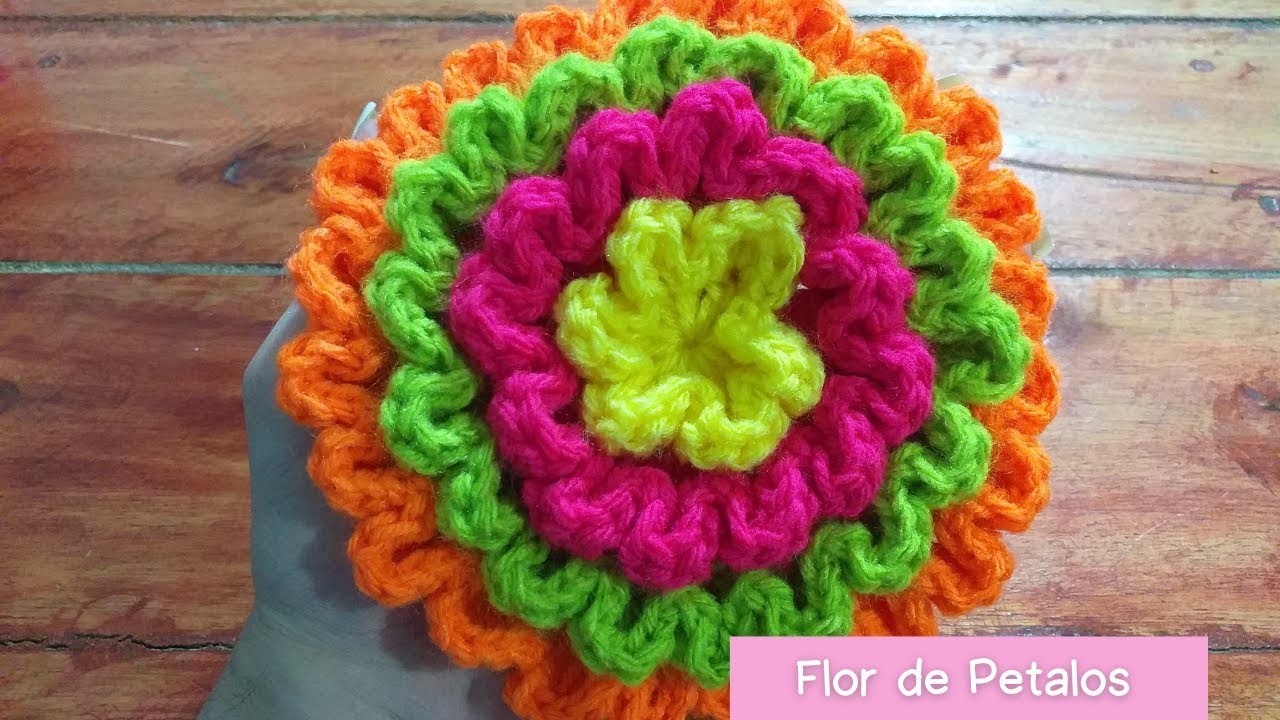 Crochet Hermosa Flor para Almohadones - Paso a Paso