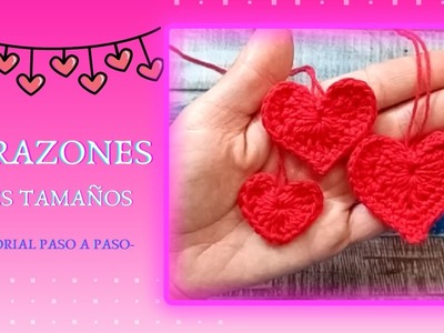 Tutorial: Cómo hacer corazones a crochet paso a paso