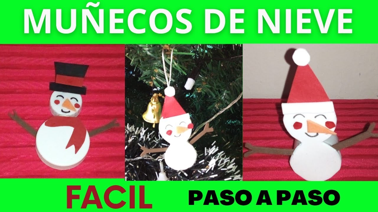 3COMÓ HACER un MUÑECO de NIEVE con MATERIAL RECICLADO¡!????