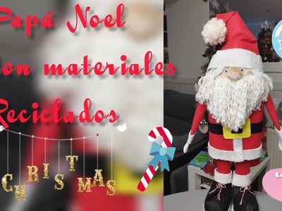 #diy Papá Noel, hecho con materiales reciclados ????