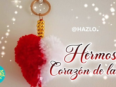 HERMOSO CORAZON DE HILO CON EL TENEDOR ♥️ Bonita manualidad para regalar ¡TE ENCANTARÁ! SAN VALENTIN