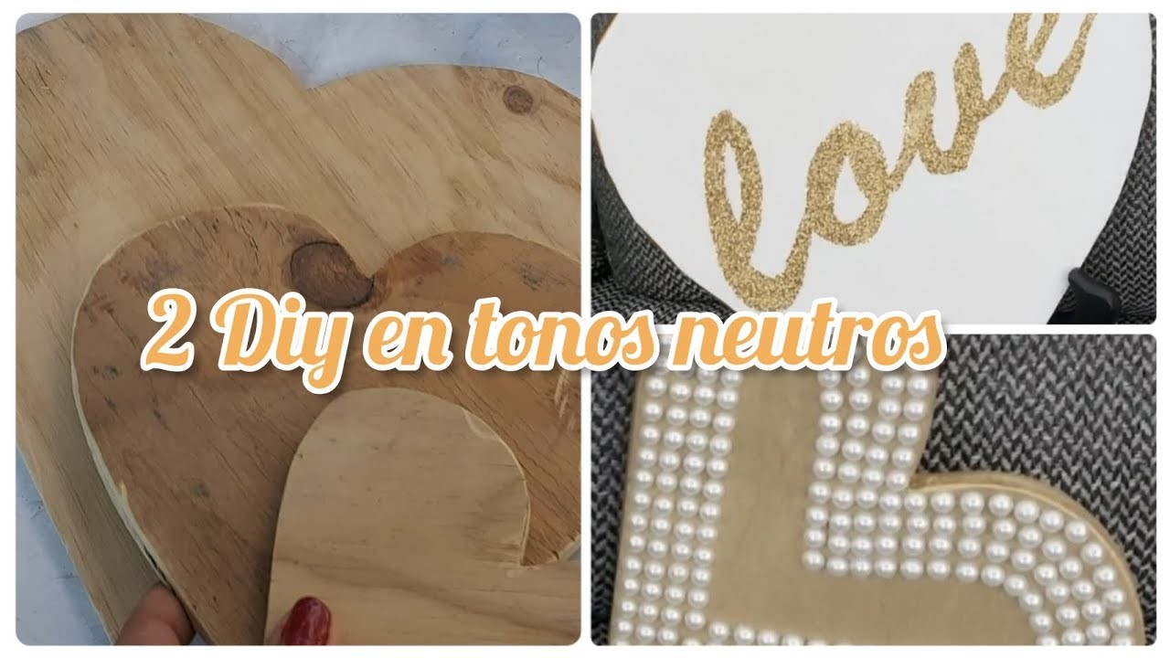 2 Diy en blanco y dorado tonos neutros