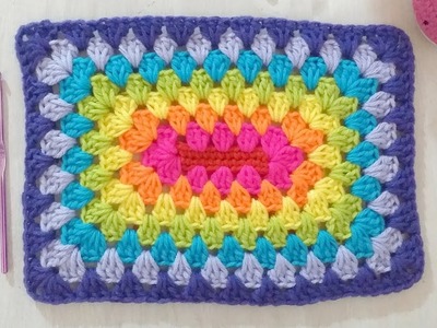 Aprende a tejer Rectángulo tejido a Crochet - Paso a Paso