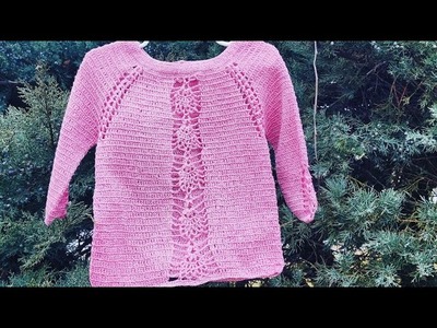 BLUSA PARA NIÑA.Bonita blusa para niña tejida a crochet ,use hilo cristal y gancho número 2
