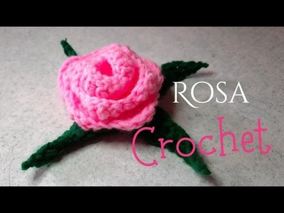 Rosa tejida a crochet *flores de ganchillo *adorno de crochet paso a paso *tutorial manualidades .