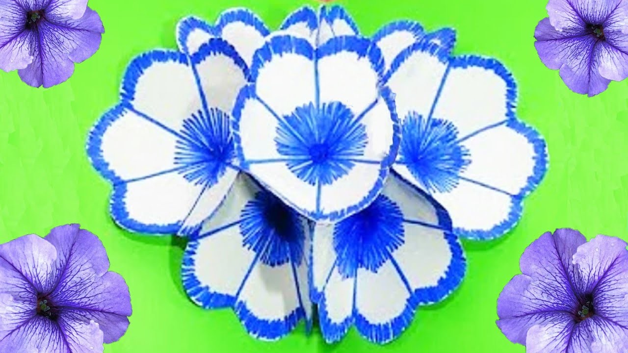 Tarjeta de Flores Pop Up - DIY flower POP UP card 3D
