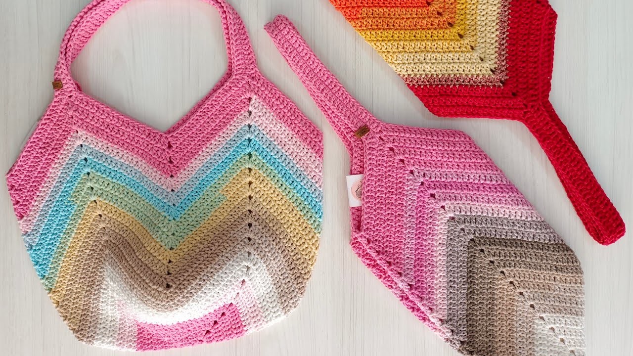 Bolso a Crochet Multicolor (parte 2 de 3)