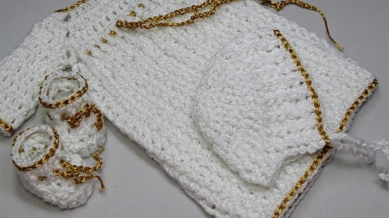 #comotejer Ropón para niño Dios a crochet PARTE 5(gorrito) #crochet ‼️ Tejiendo con Hilda Rosa ????