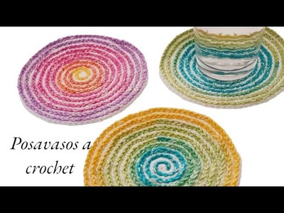 Crochet POSAVASOS en REHILETE patron gratis CUANTOS PUEDES HACER EN 1 DÍA? gana dinero fácil