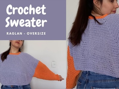 Crochet Sweater | Raglan | Algodón