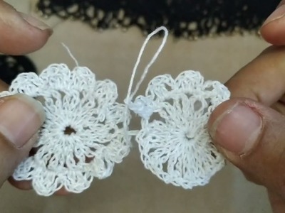 Tutorial: diseño tejido crochet para hacer collares o tiras de encaje en forma de flores.