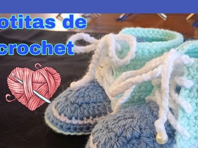 Botitas de crochet para bebé (Tutorial paso a paso)