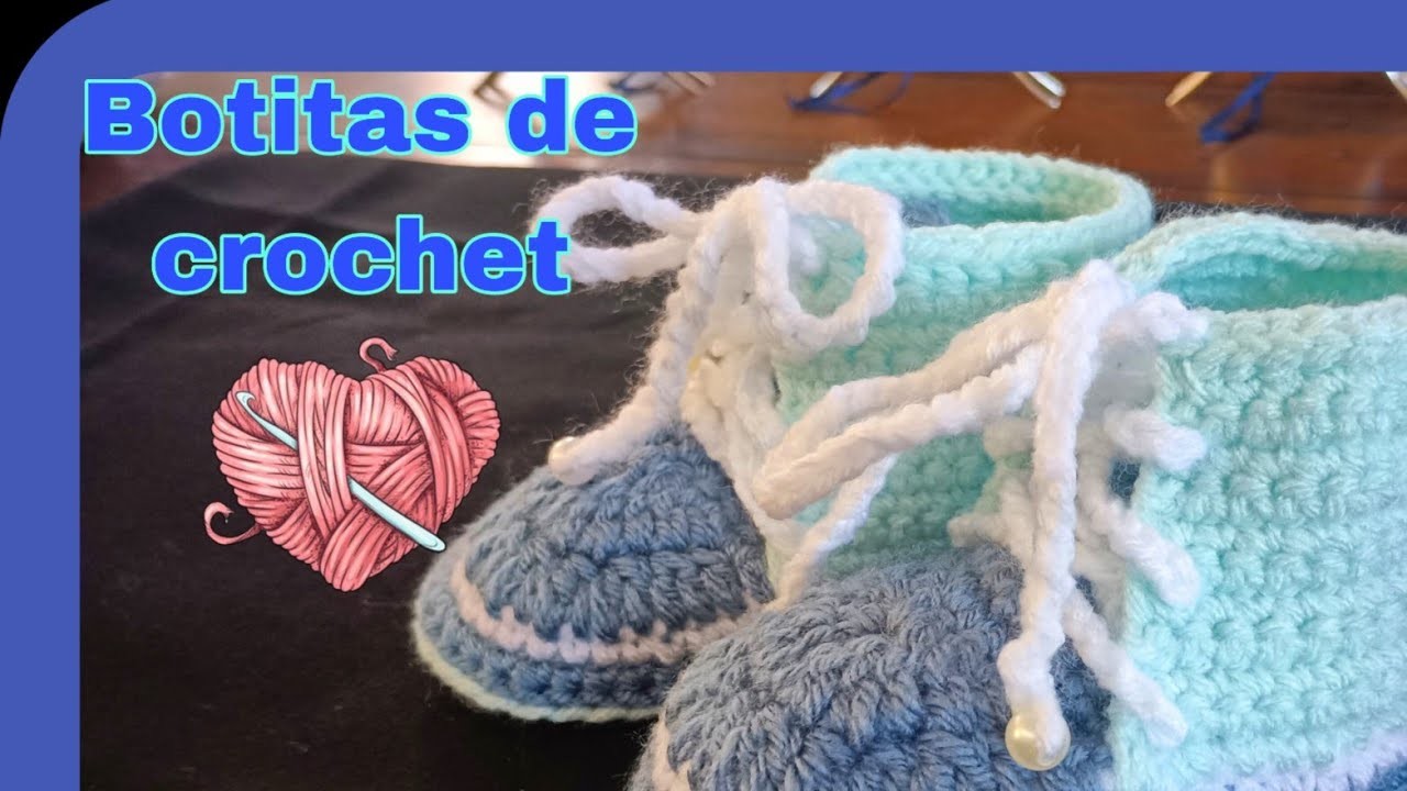 Botitas de crochet para bebé (Tutorial paso a paso)