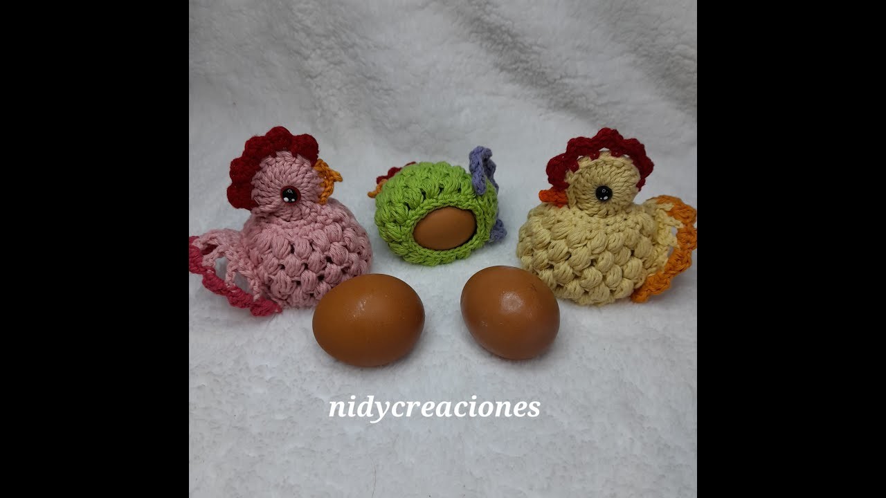 Como tejer una gallina a crochet porta huevos individual (parte 1)