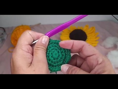 Girasol a crochet