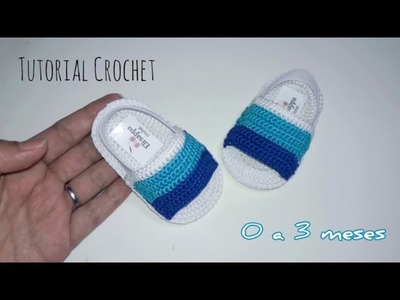 Sandalias bàsicas para bebè a crochet. Tutorial 2023.