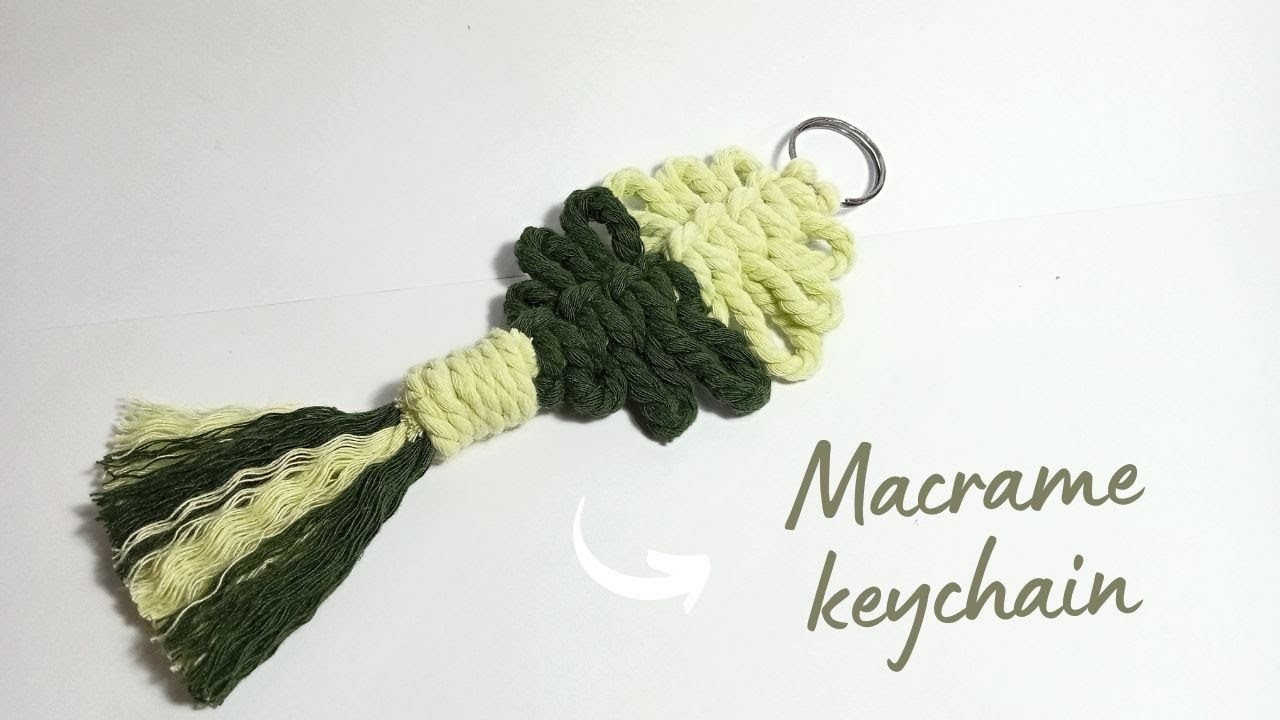 DIY : Macrame keychain | Macrame tutorial | easy tutorial macrame