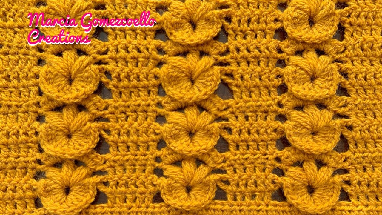 TEJIDOS A CROCHET: Conchas y Flores. HOW TO CROCHET: Shells and Flowers