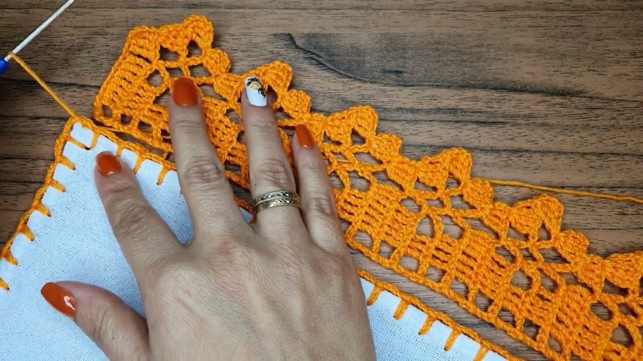 Crochet para Zurdos | Como Pegar Puntilla a la TELA