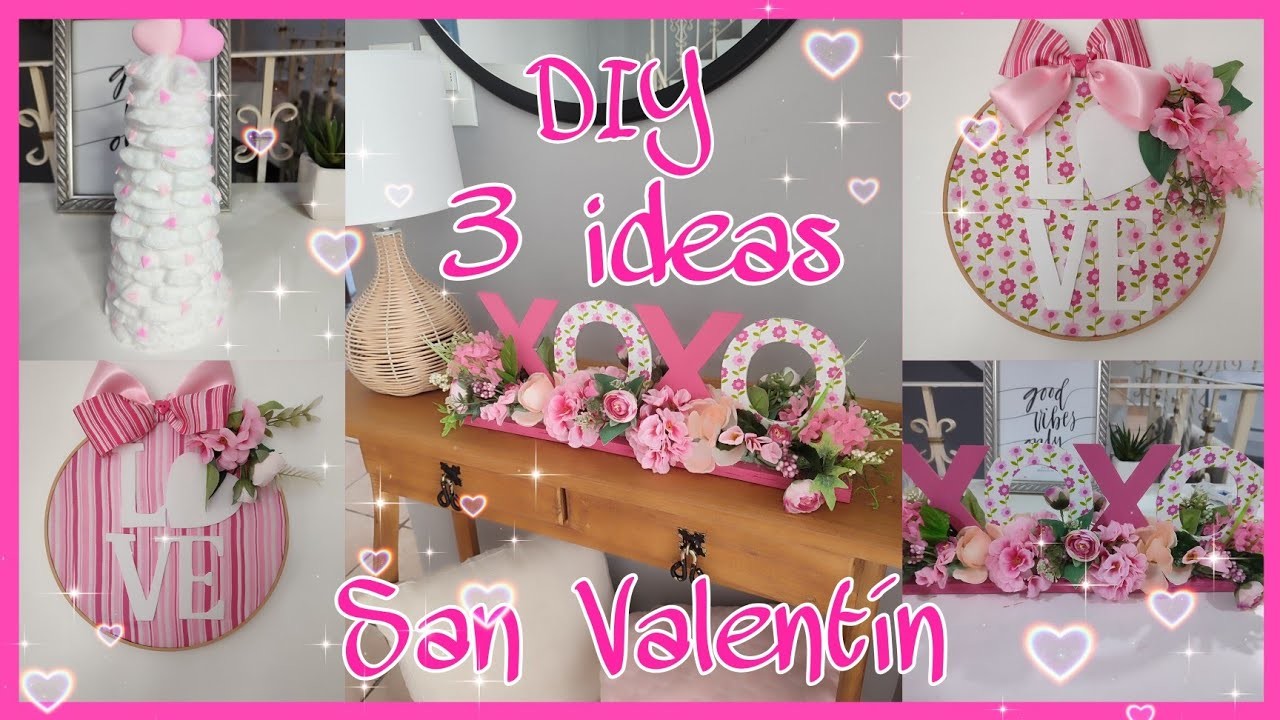 DIY 3 manualidades para San Valentín por menos de $50 | videos San Valentín 2023 | Valentines day