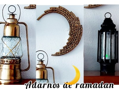 La idea# más genial para hacer una lámpara de #Ramadán y una luna ???? #فانوس وهلال رمضان#