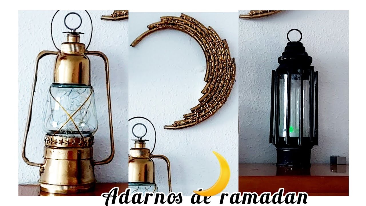 La idea# más genial para hacer una lámpara de #Ramadán y una luna ???? #فانوس وهلال رمضان#
