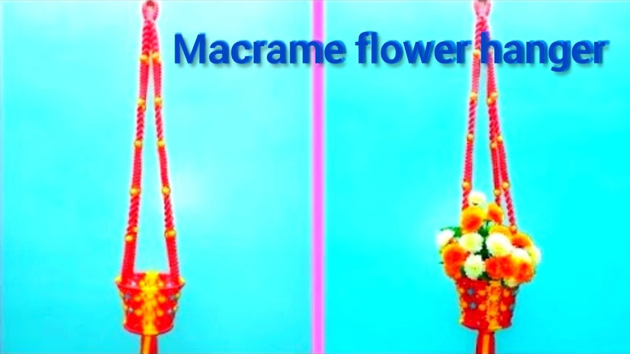 Macrame flower hanger (simple design)