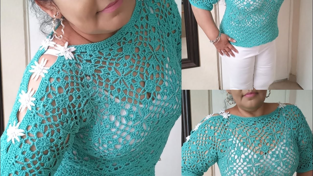 Blusa a crochet Elegante y Ligera.muy fácil #blusasnorma #crochet