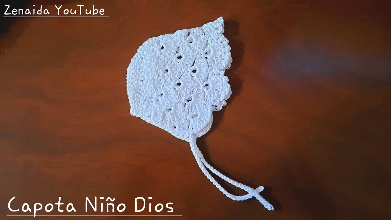 Capota # 4 a Crochet, Niño Dios 21 cm