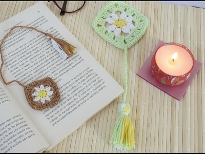 Como tejer un separador de libros ???? ????.ornamento a crochet